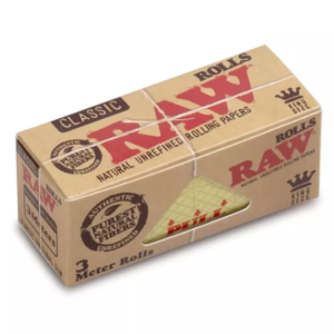 RAW Classic Unbleached 3m Roll Rolling Papers - Rips